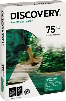 Obrázok produktu pre DISCOVERY 83427A75S Kopírovací papier Discovery - A4, bezdrevný, 75 g/m2, biely, 500 listov