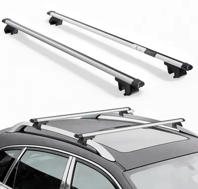 Produktbild von VEVOR Dachgepäckträger-Querträger 100 kg Tragkraft Passend für erhöhte Dachreling, 220–1060 mm Relingabstand, Abschließbar, Aluminium-Querträger für Dachgepäckträger, Kanu- und Gepäckkorbträger