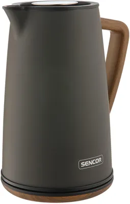 Wasserkocher 1,7 L, 2200 W, Edelstahl, schwarz, Auto-Stopp