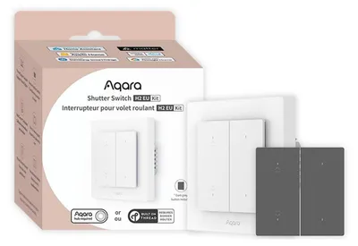 Zdjęcie produktu dla Aqara Light Switch H2 EU, Bezprzewodowy, Bluetooth / Wi-Fi, Szary, Biały, 2 kan., 2405 - 2480 MHz, Przyciski