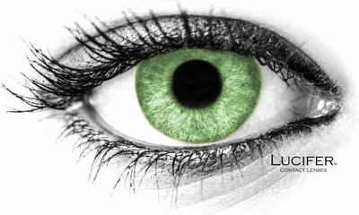 Zdjęcie produktu dla Lucifer® Itself Zielone kolorowe niedioptyczne soczewki kontaktowe