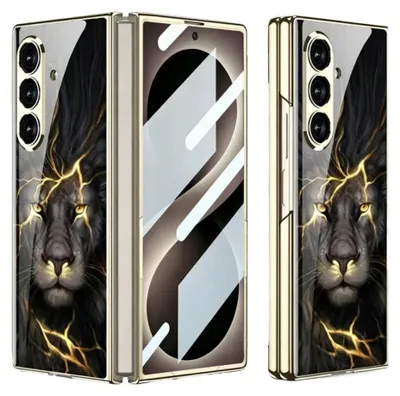 Obrázok produktu pre Puzdro a ochranné sklo na displej pre telefón Samsung Galaxy Z Fold8 Ultra, dizajn s motívom leva, 360°