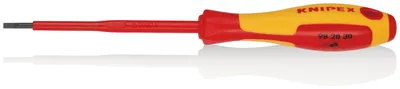 Produktbild von Knipex Schraubendreher Schlitz 3,0mm Gesamtlänge 202mm brüniert isoliert 2 Komponenten-Griff VDE / 1000V - 98 20 30
