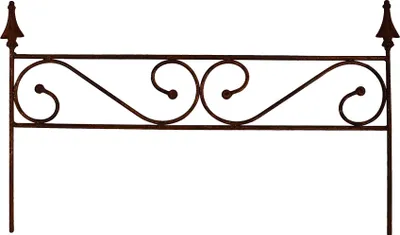 Produktbild von Beetzaun aus Metall 38x65x2 cm Rost Steckzaun für den Garten Edelrost Metallzaun