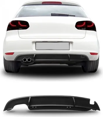 Zdjęcie produktu dla Dyfuzor tylny Zderzak tylny Sport Look dla VW Golf 6 VI od 10/2008-..