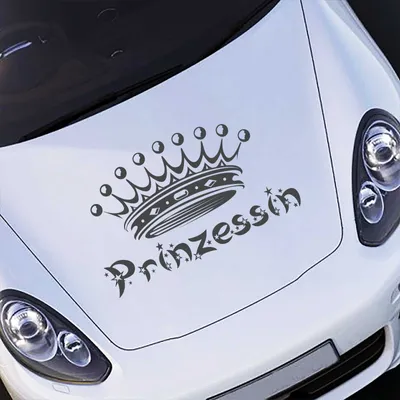 Produktbild von Aufkleber - Autoaufkleber "Prinzessin" 60cm x 36cm Graphit metallic - Tuning Carystyling Heckscheibe Auto