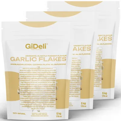 Produktbild von Knoblauchflocken 15kg Naturrein Gastronomie Fleisch Fisch Gemüse Intensiv GiDeli