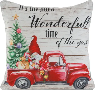 Produktbild von Eurofirany Kopfkissenbezug Kissenhülle Kissenbezug 45x45cm Auto Weihnachten Deko