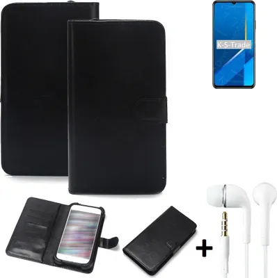 Produktbild von K-S-Trade Wallet Case Handyhülle kompatibel mit Huawei Honor X10 Max Schutzhülle Flip cover Flipstyle Tasche Hülle Flipcover Slim Bumper schwarz +