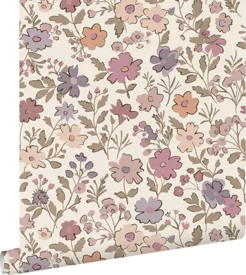 Produktbild von ESTAhome Tapete Blumen Lila, Rosa und Weiß 53 cm x 10.05 m