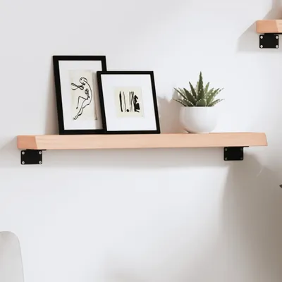 Produktbild von Möbel Wandregal 60x10x4 cm Massivholz Eiche Unbehandelt - Wandregale 363519