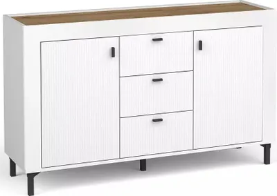 Immagine prodotto di Cassettiera combinata AUROVA - bianco / rovere whisky