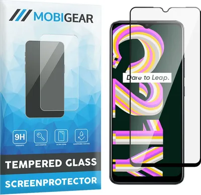 Produktbild von Mobigear Premium  Realme C21Y Panzerglas Gehärtetes Glas Displayschutz - Hüllenfreundlich - Schwarz