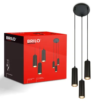 Image de Briloner Suspension LED réglable en hauteur Ø20x120 cm douille GU10 max. 9W 3 lumières noir - Lampe suspendue salle à manger table salon