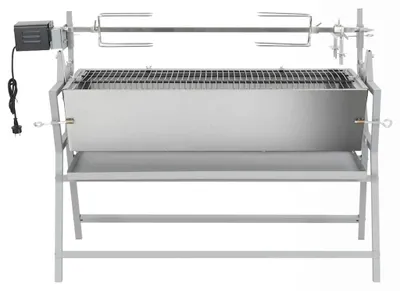 Immagine prodotto di Griglia per barbecue con spiedo rotante in ferro e acciaio inox