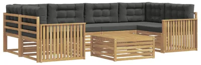 Obrázok produktu pre Sada záhradných sedacích prvkov pre 7 osôb, farby: biela a antracit