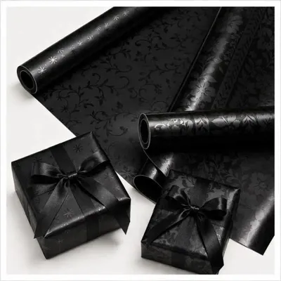Image de Papier décoratif noir, motif ornemental, qualité X-Strong, dimensions 57 cm x 25 m - PaperHit