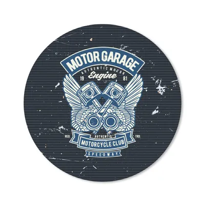 Produktbild von MuchoWow® Mauspad Mousepad Mancave - Motorrad - Auto - Oldtimer 20x20 cm - Mousepads - Maus Mat - Pad - Mausunterlage - Schreibtischmatte