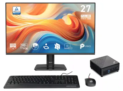 Immagine prodotto di Office Cubi V3 Bundle | 16GB RAM | 1TB NVMe SSD | Windows 11 | Intel Core i7-1255U | WiFi & Bluetooth | MSI PRO MP 27" E14A Full-HD Monitor | Mouse & tastiera | MS Office 2024