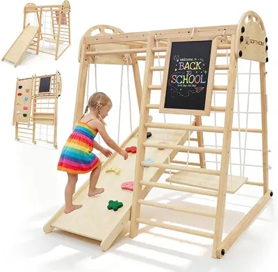 Imagen del producto de Estructura de escalada interior plegable, parque infantil para niños a partir de 1 año