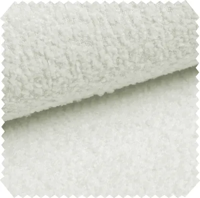Produktbild von novely® ABEL - Flauschiger Bouclé-Polsterstoff - Recycelter Stoff - Schwer Entzündbarer Möbelstoff - UV-Beständige Meterware 1lfm - Farbe: 04 Polarweiß