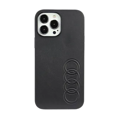 Zdjęcie produktu dla Audi Synthetic Leather iPhone 13 Pro Max 6.7 czarny/black hardcase AU-TPUPCIP13PM-TT/D1-BK
