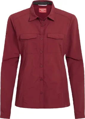Image de Chemise à manches longues Craghoppers NosiLife Adventure pour femme, taille : 38, couleur : Riad Red