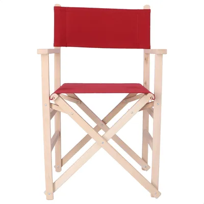 Klappbarer Regisseurstuhl aus Holz, Granat, 51x46x86 cm