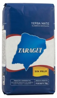 Image de Yerba mate Taragui - 1 kg, sans tiges, feuilles pures, 1000 g