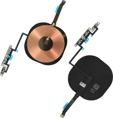 Image de Récepteur de charge QI Iphone 11 Pro Max noir avec câble flexible de volume