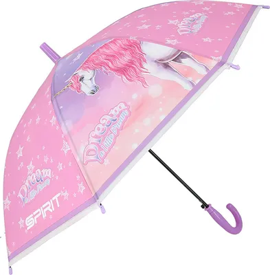 Produktbild von SCOOLSTAR Einhorn Unicorn Regenschirm,Taschenschirm, Mädchen Regenschirm, 19" Automatik Kinderregenschirm mit UPF 50+UV Schutz, Sturmfest für Mädchen