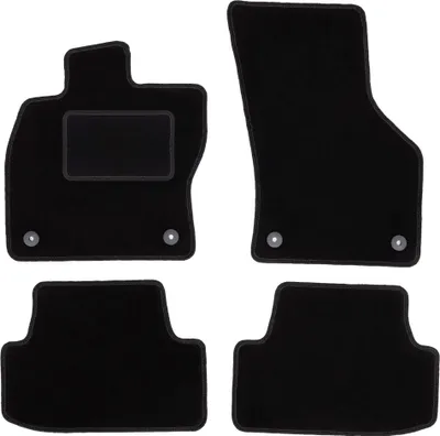 Image de Tapis en velours noir pour : Volkswagen Golf VII Alltrack, berline, break, Variant (2012-)