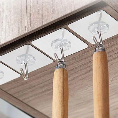 Produktbild von Jumada's Handtuchhaken - Selbstklebend - Badezimmer - Küchenhaken - Wandhaken - Silber - 16 Stück