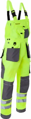 Produktbild von Arbeitslatzhose Sicherheitshose Warnhose Latzhose Warnschutzhose (LH-FMNX-B), YSB, Gr. 54