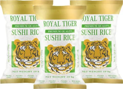 Produktbild von Royal Tiger Sushireis, 3x 10kg, Reis für Sushi, Risottoreis, Rundkornreis