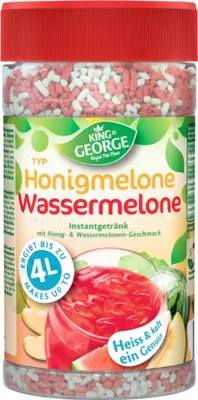 Image de KING GEORGE Melon miel Pastèque Boisson instantanée 12 x 400 g Boisson rafraîchissante  / Donne environ 4 l - Pack économique