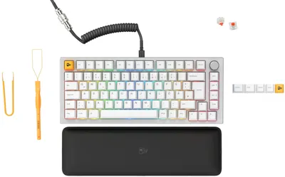 Productafbeelding van Glorious GMMK Pro Gaming-toetsenbord, Hot-Swap, RGB - Glorious Fox Switch, wit, kant-en-klaar