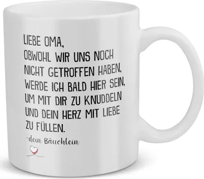 Produktbild von 22Feels Du Wirst Oma Schwangerschaft Geschenk Frauen Werdende Grossmutter Schwanger Babyparty Babyshower Geschenkidee Kaffeetasse Haferl Geburtstag Weihnachten