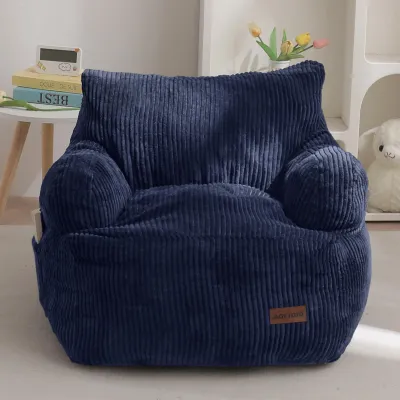 Kinder Sitzsack mit Seitentasche, Blau, 64,7 x 57,9 x 54,8 cm