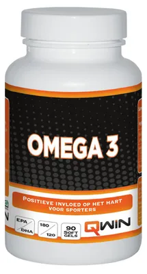 Produktbild von QWIN Omega 3 90 Softgels - EPA & DHA für Herz, Fokus & Abwehr