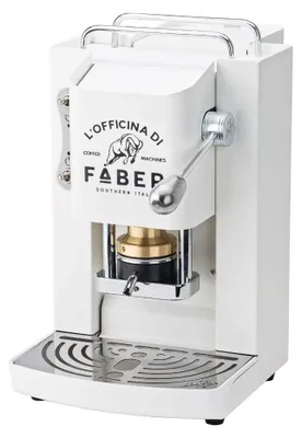 Produktbild von Faber Pro Deluxe ESE Pad Espressomaschine Pure White & Chrom