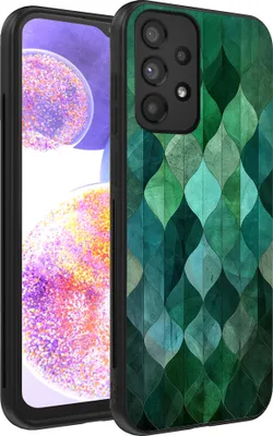 Produktbild von Smartphonica Handyhülle passend für Samsung Galaxy A23 mit grünem Blätterdruck - TPU Backcover Hülle grünes Blattdesign - Grün