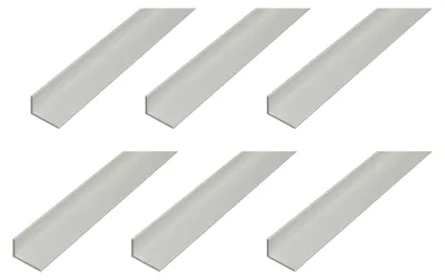 Image de Alberts, profilé en aluminium, argenté par anodisation, dimensions 15 x 10 x 1,5 mm, longueur 1 mètre