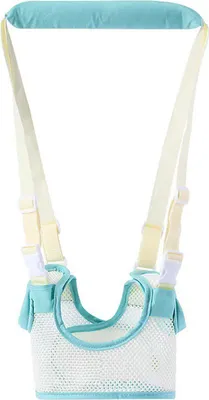Produktbild von Verstellbar Atmungsaktiv Laufhilfen für Babys, Babywalker Kinder-Sicherheitsgurt, Farbe: Blau