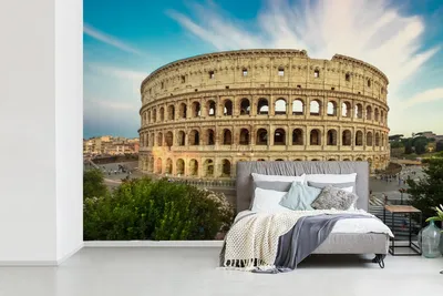 Produktbild von Fotobanner - Dekorativer Wandbehang mit Roman Colosseum Motiv, 600 cm x 400 cm, Sonnenuntergang Aussicht