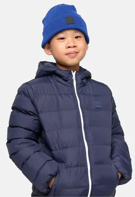 Productafbeelding van Urban Classics jongens basic pufferjas, marineblauw/wit/marineblauw - maat 158/164