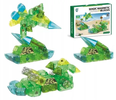 Zdjęcie produktu dla Klocki Magnetyczne 78 el. Zestaw Konstrukcyjny 3D Edukacyjna Układanka