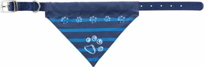 Obrázek produktu pro Trixie Nylonový obojek se šátkem - modrý indigo Velikost: M-L:43-55cm/25mm