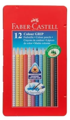 Produktbild von FABER-CASTELL - Buntstifte Set Colour Grip 12-teilig im Metalletui