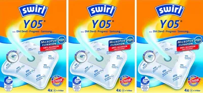 Produktbild von 12 Original SWIRL Y05 Staubsaugerbeutel für Dirt Devil M 7011-3 Skuppy